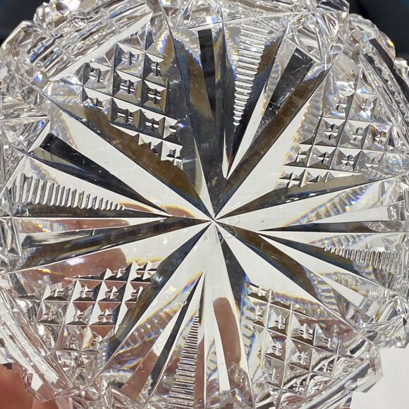 Antique ABP  Hawkes Signed American Brilliant Cut Glass Fruit Custard Bowl 6" - Picture 11 of 16